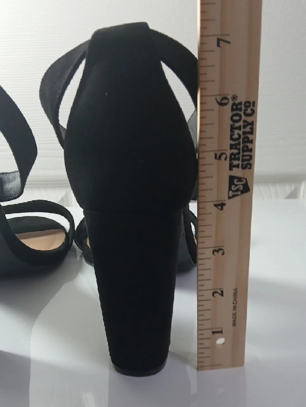 Torrid Black Suede Ankle-Strap Open-Toe Block Heels Size 10W - Picture 9 of 16